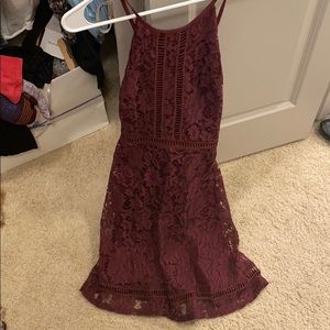 Lace cross cross back dress